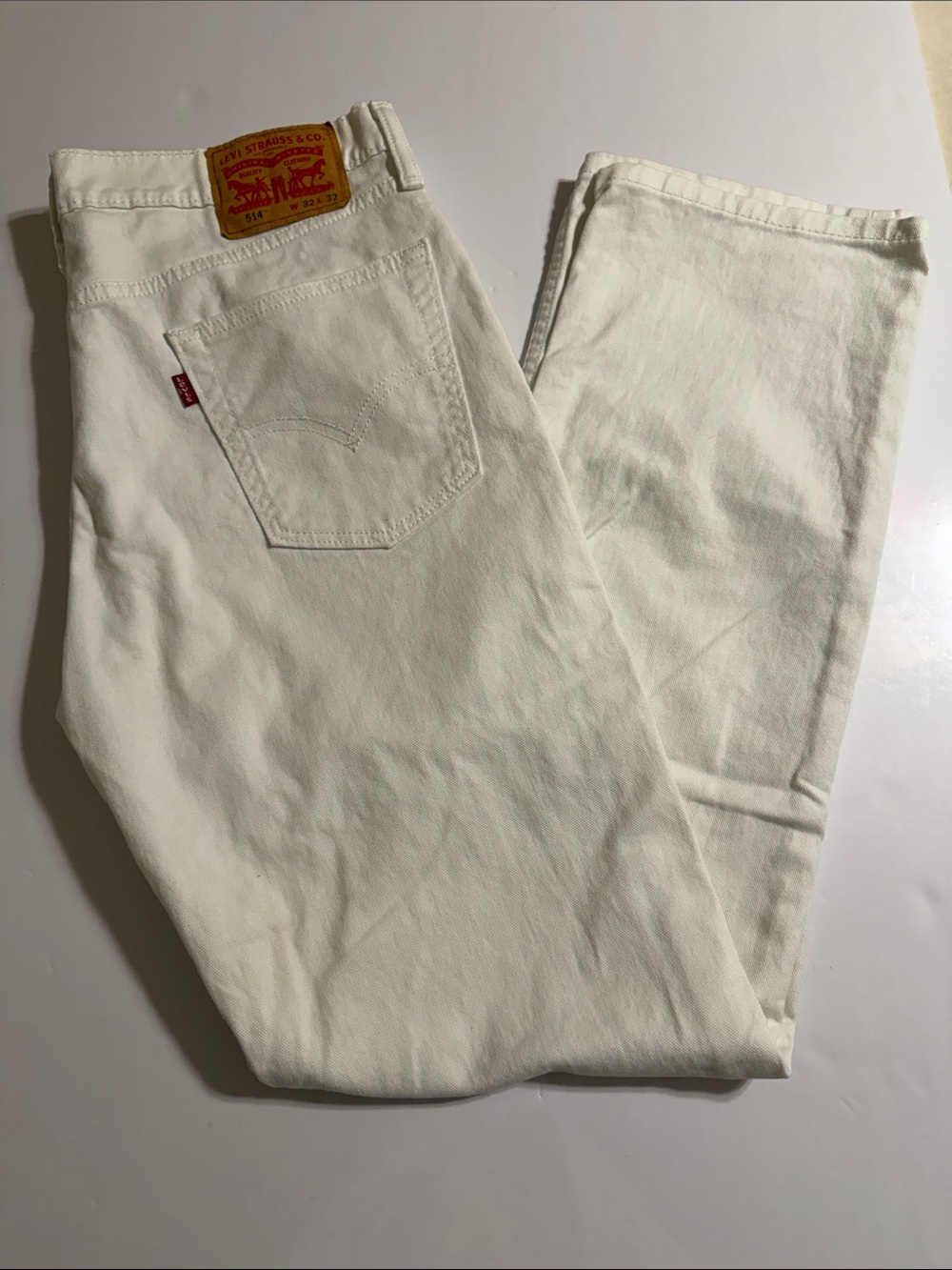 Levi's 514 Men's White Straight-Leg Jeans Stretch 32”X32” NWOT - Picture 6 of 11